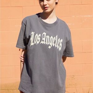 Brandy Melville John Galy Gray Los Angeles Tee
